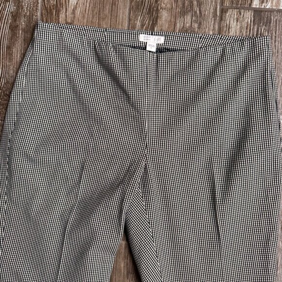 2/$18 SALE! J Jill Pull On Pants Womens 6 Stretch‎ Black White Checkered Preppy - Picture 4 of 9